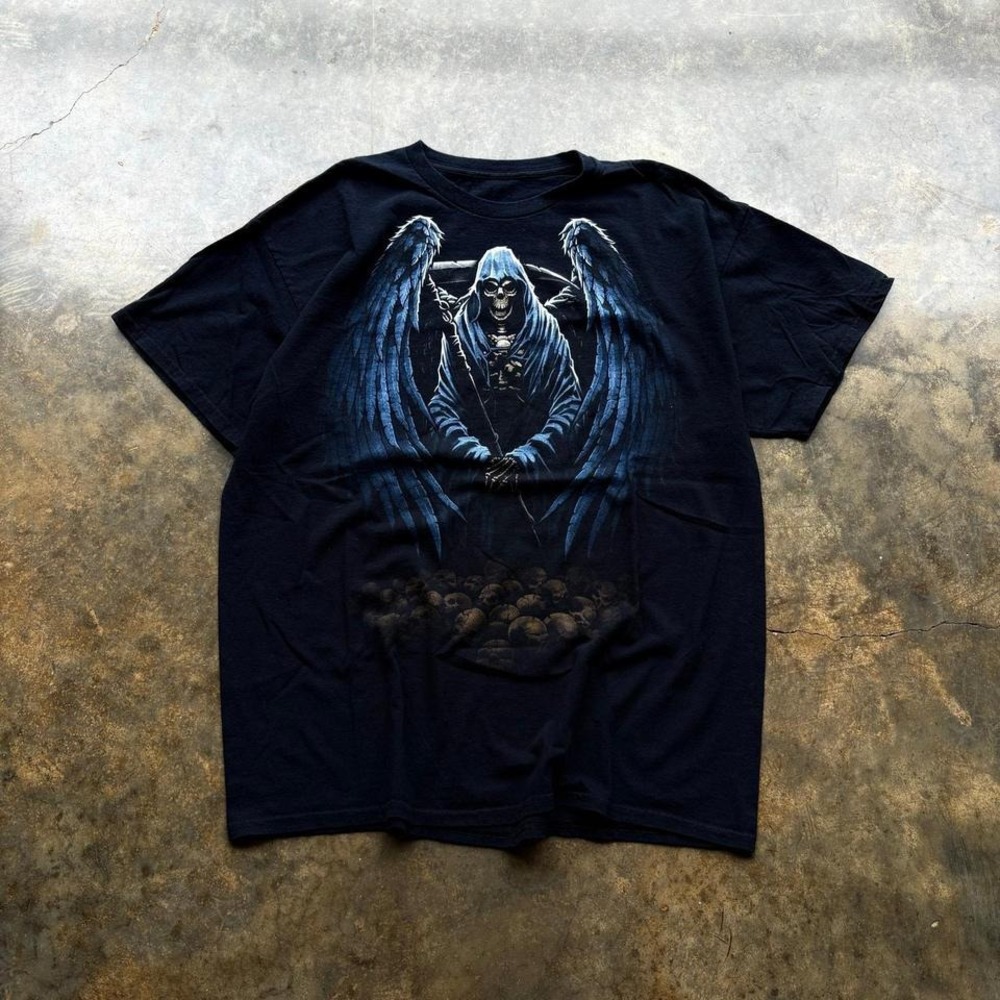 Y2K Black Reaper‎ Graphic T-shirt